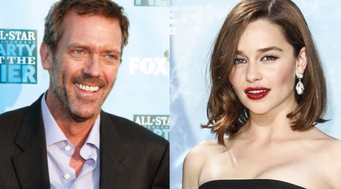 Hugh Laurie and Emilia Clarke